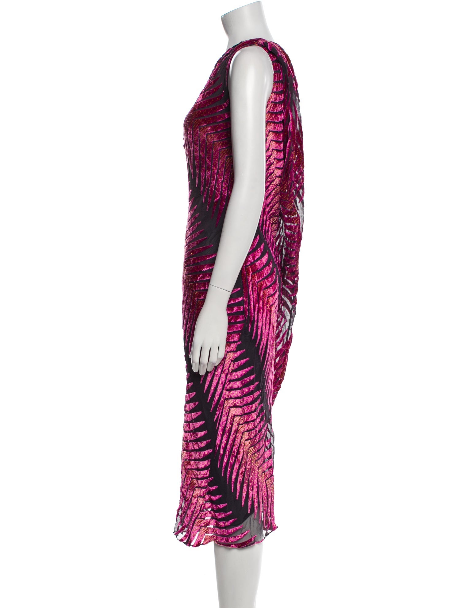 Givenchy Striped Midi Length Dress