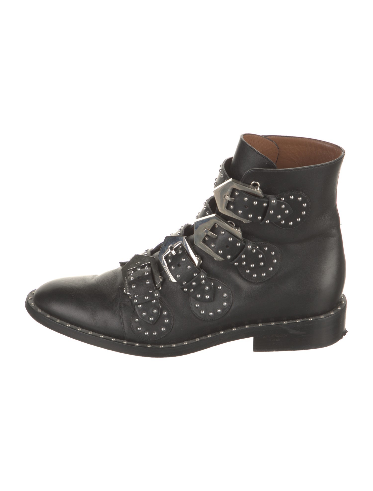 Givenchy Leather Studded Accents Combat Boots