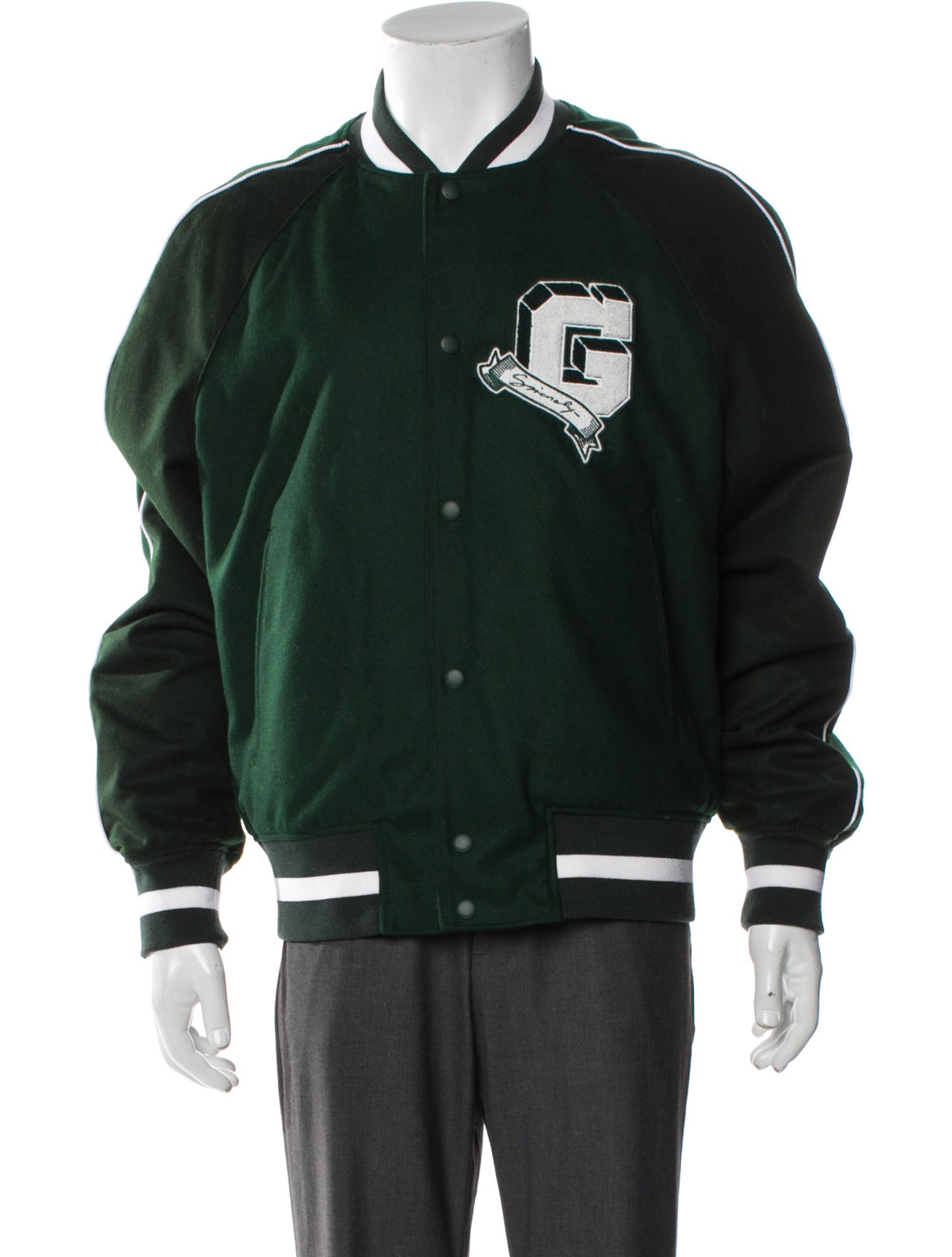 Givenchy Wool Graphic Print Varsity Jacket