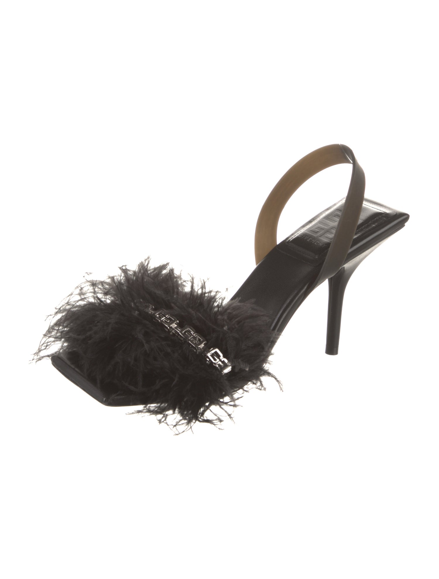 Givenchy Chain-Link Accents Slingback Sandals