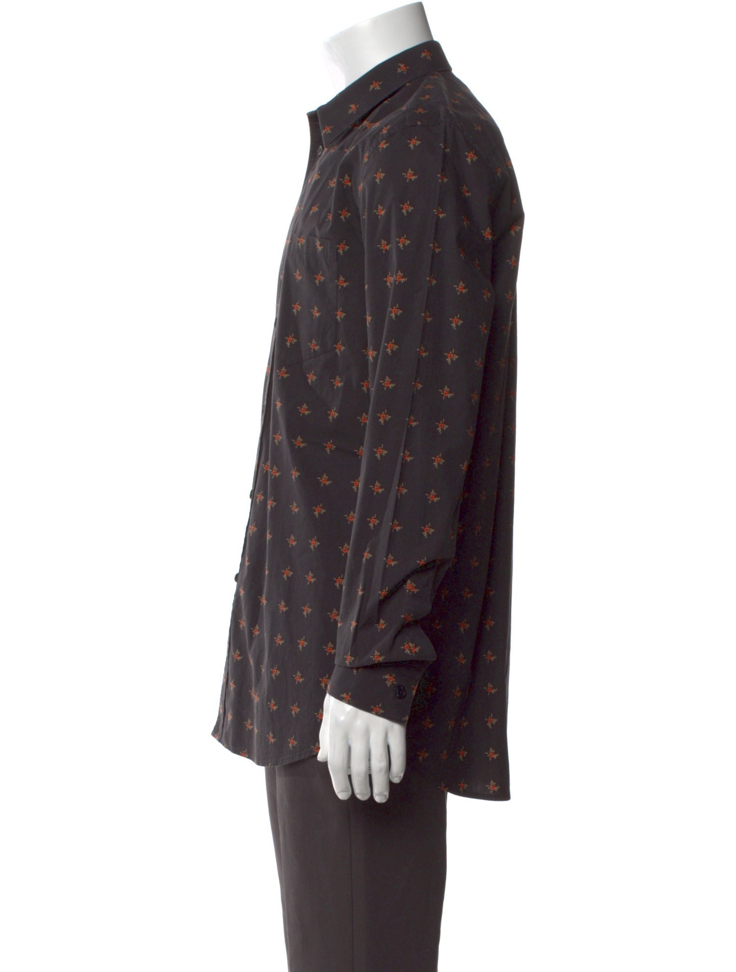 Givenchy Floral Print Long Sleeve Dress Shirt