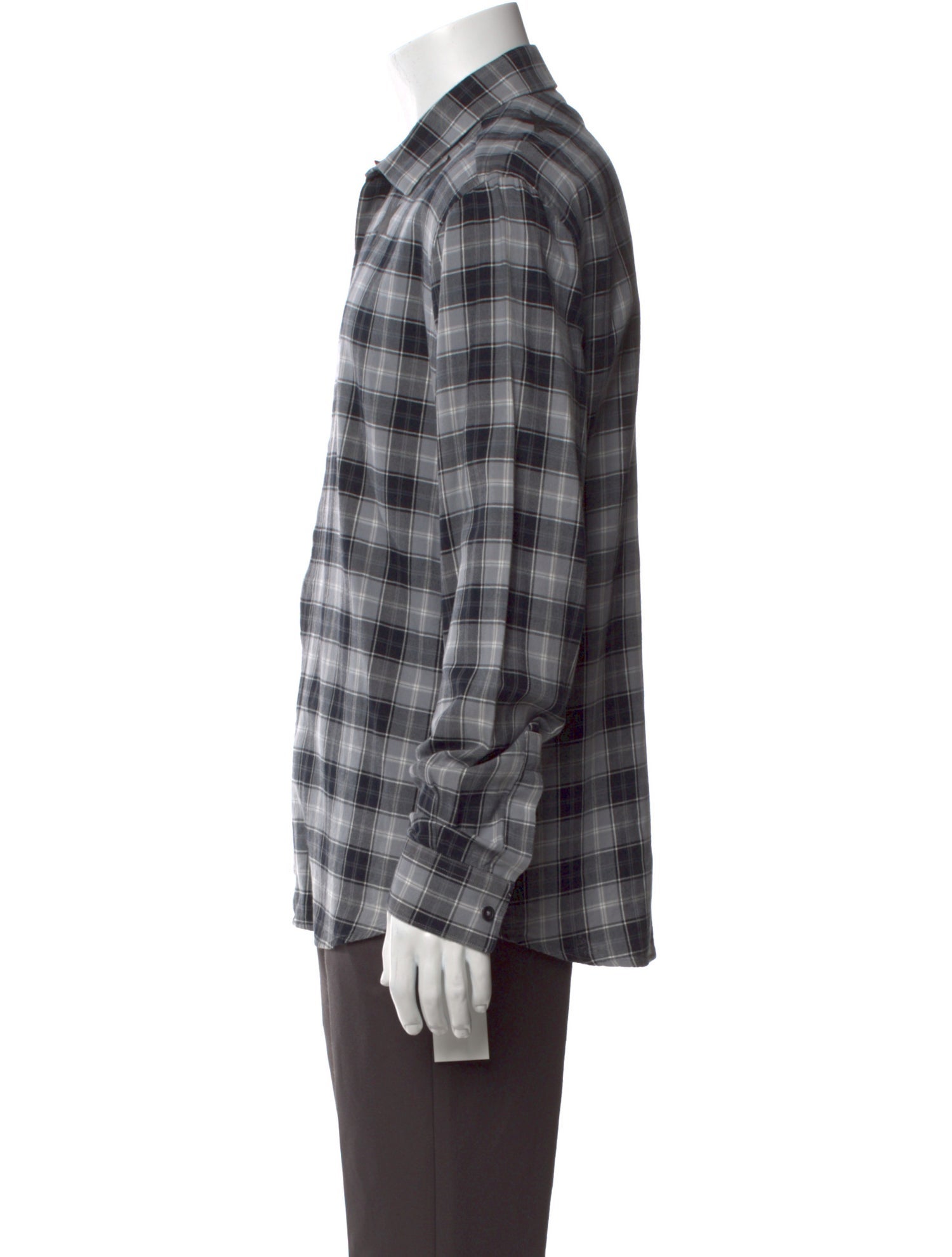 Givenchy Plaid Print Long Sleeve Shirt