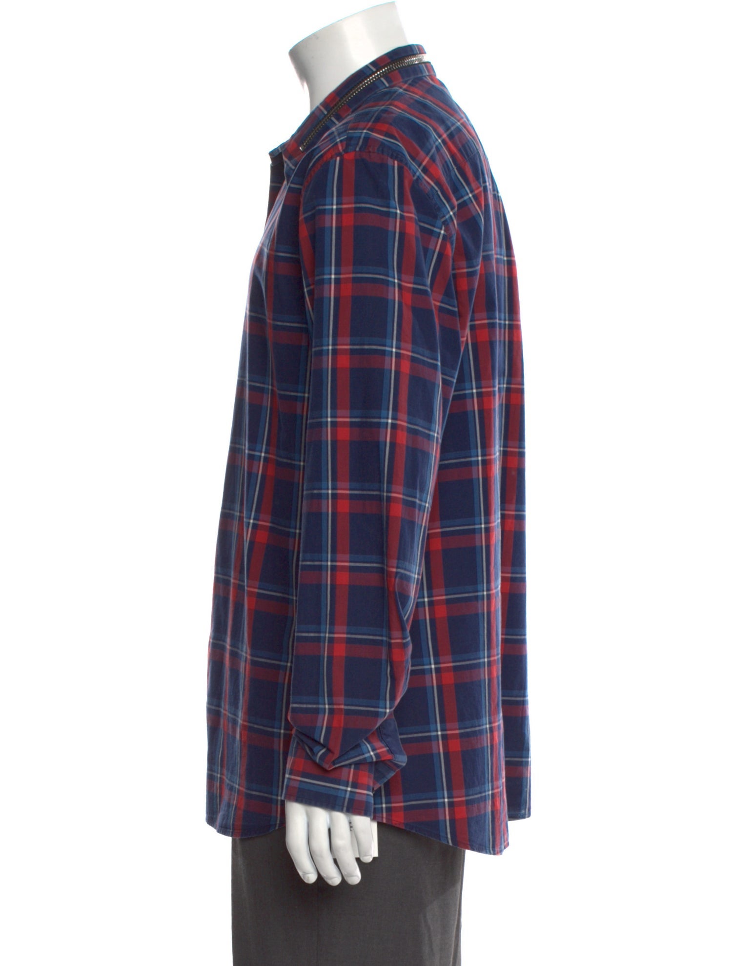 Givenchy Plaid Print Long Sleeve Shirt