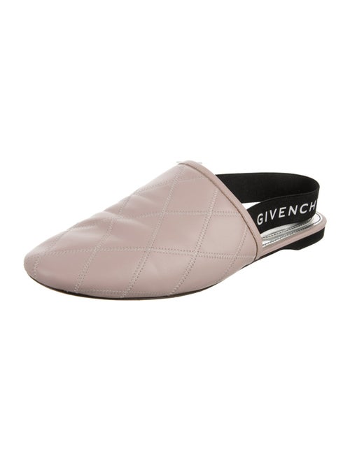 Givenchy Quilted Pattern Leather Slingback Flats
