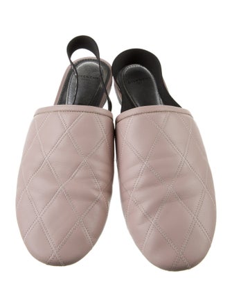 Givenchy Quilted Pattern Leather Slingback Flats