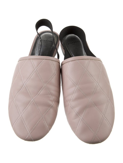 Givenchy Quilted Pattern Leather Slingback Flats