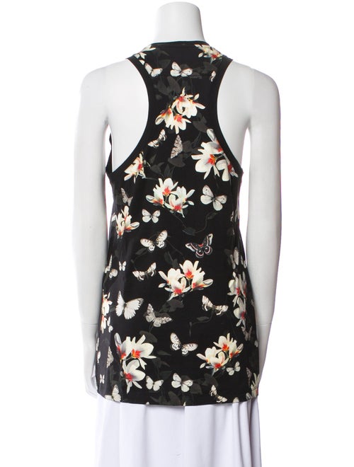 Givenchy Floral Print Scoop Neck Blouse