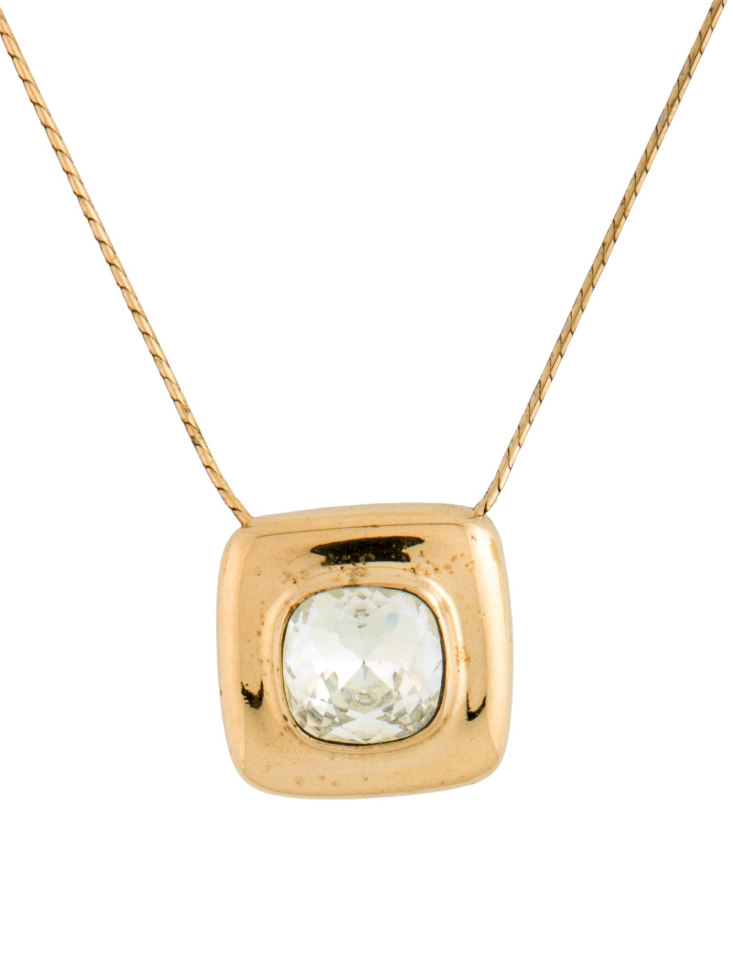 Givenchy Vintage Crystal Pendant Necklace
