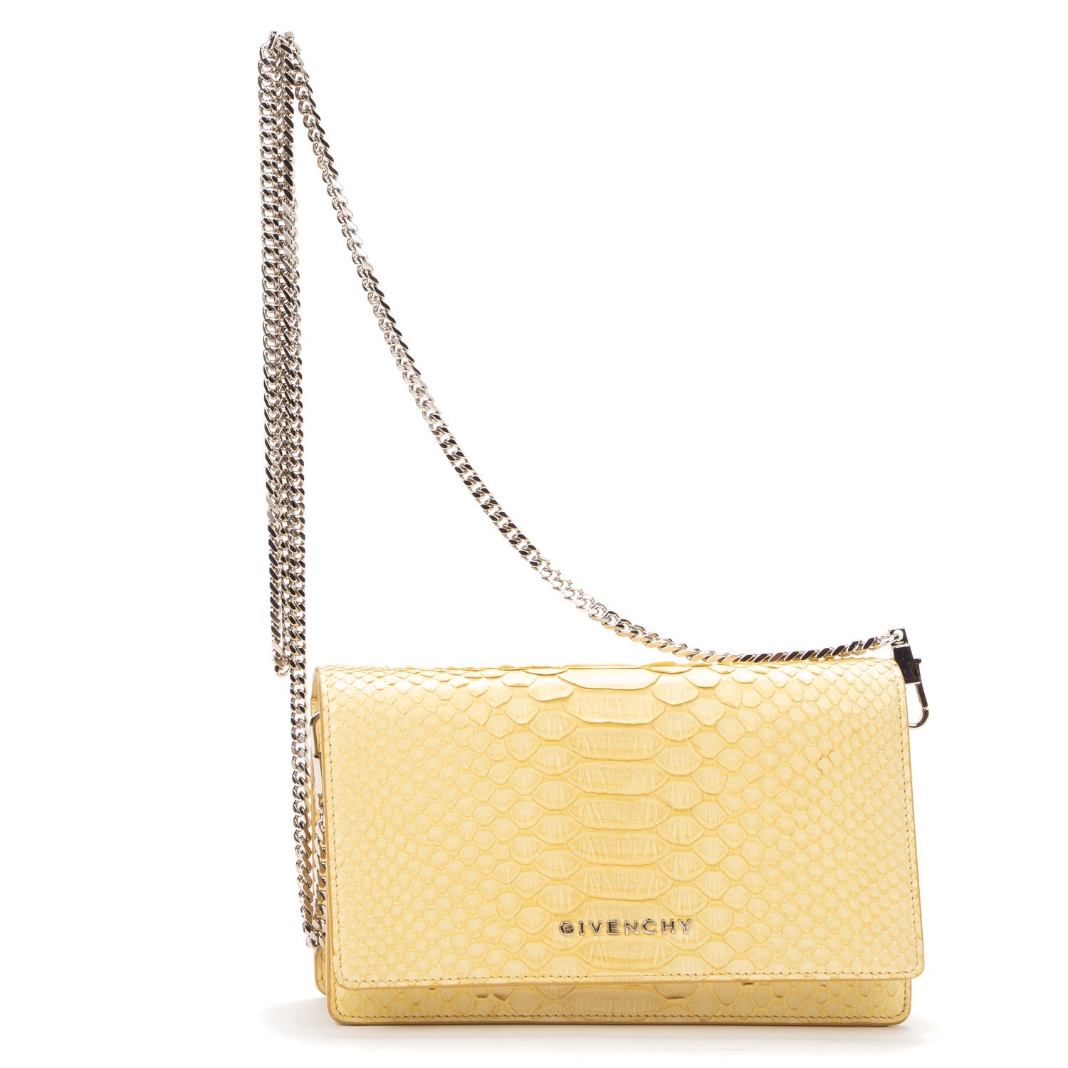 Givenchy Embossed Leather Wallet on Chain