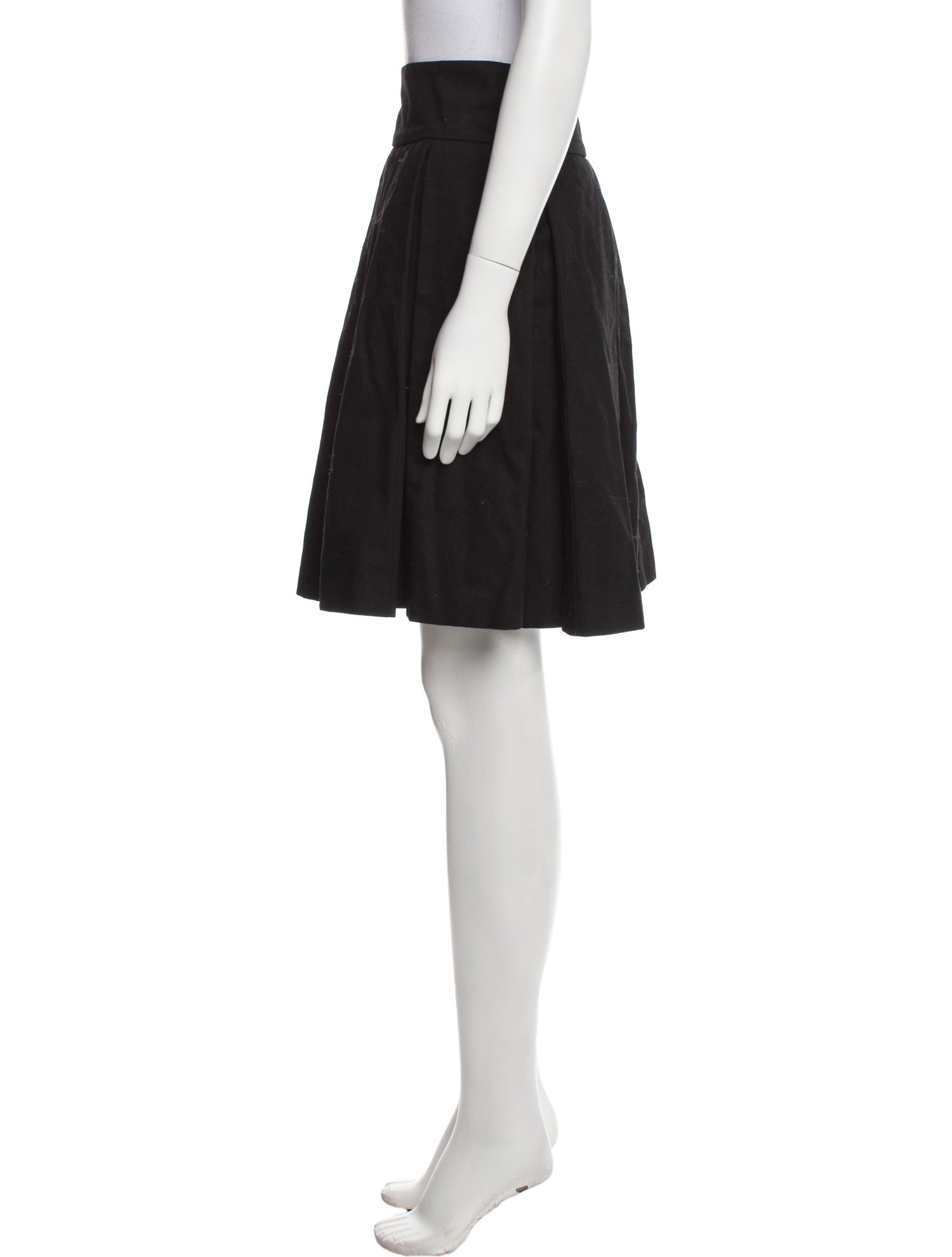 Givenchy Pleated Accents Knee-Length Skirt