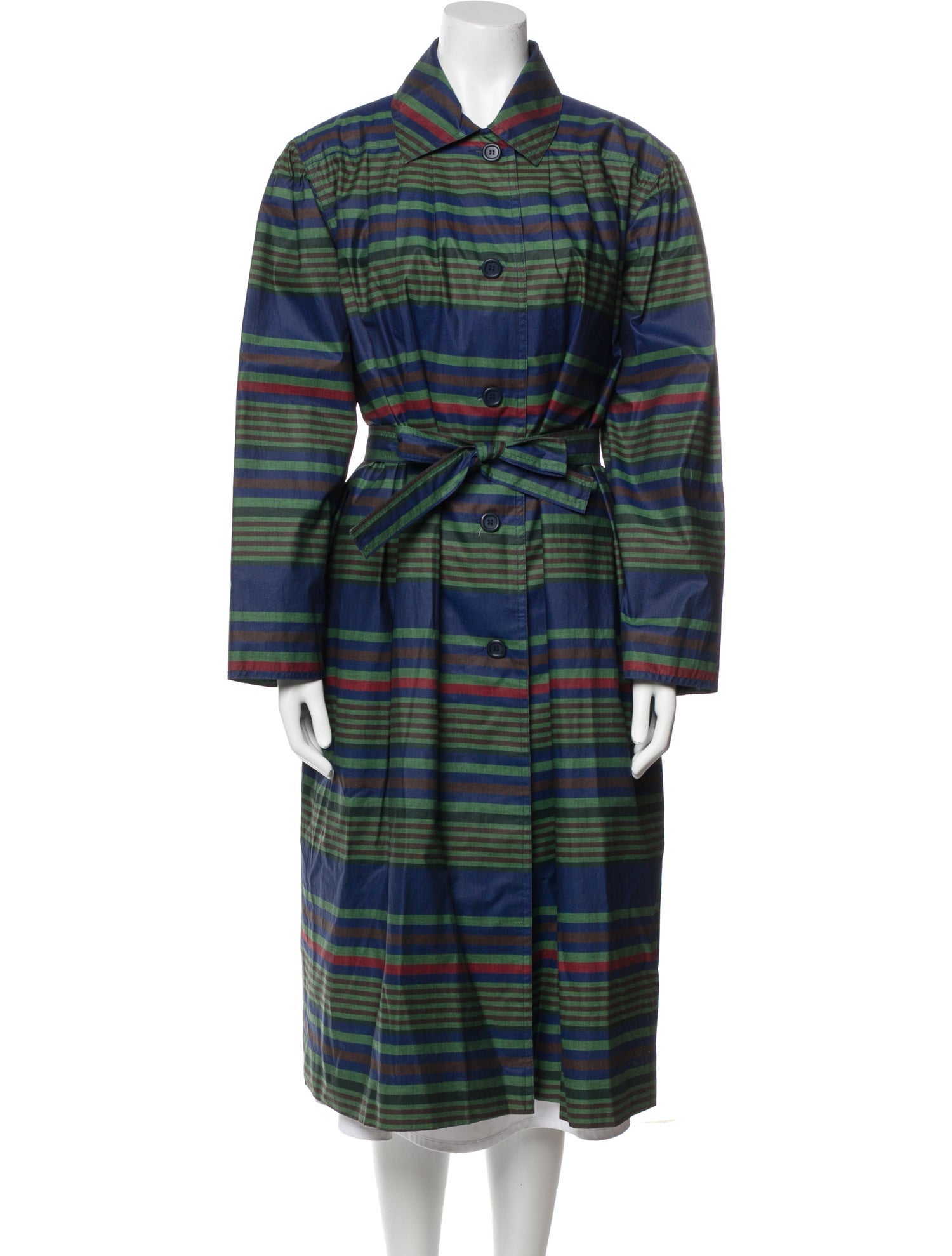 Givenchy Plaid Print Trench Coat