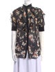 Givenchy Silk Floral Print Button-Up Top