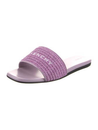 Givenchy Raffia Printed Slides