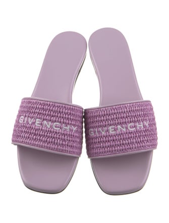 Givenchy Raffia Printed Slides
