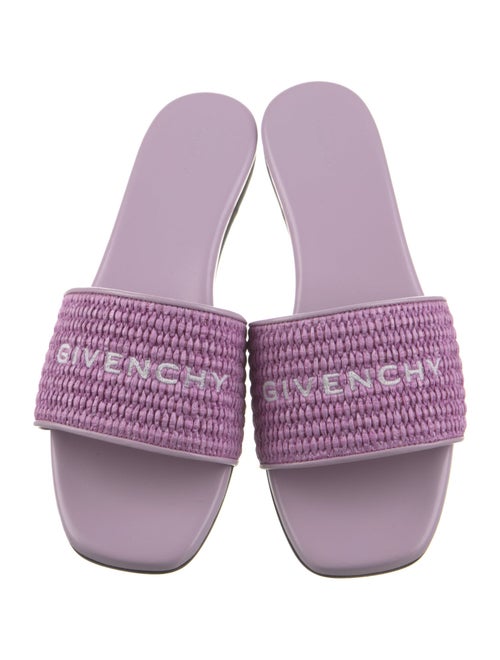 Givenchy Raffia Printed Slides