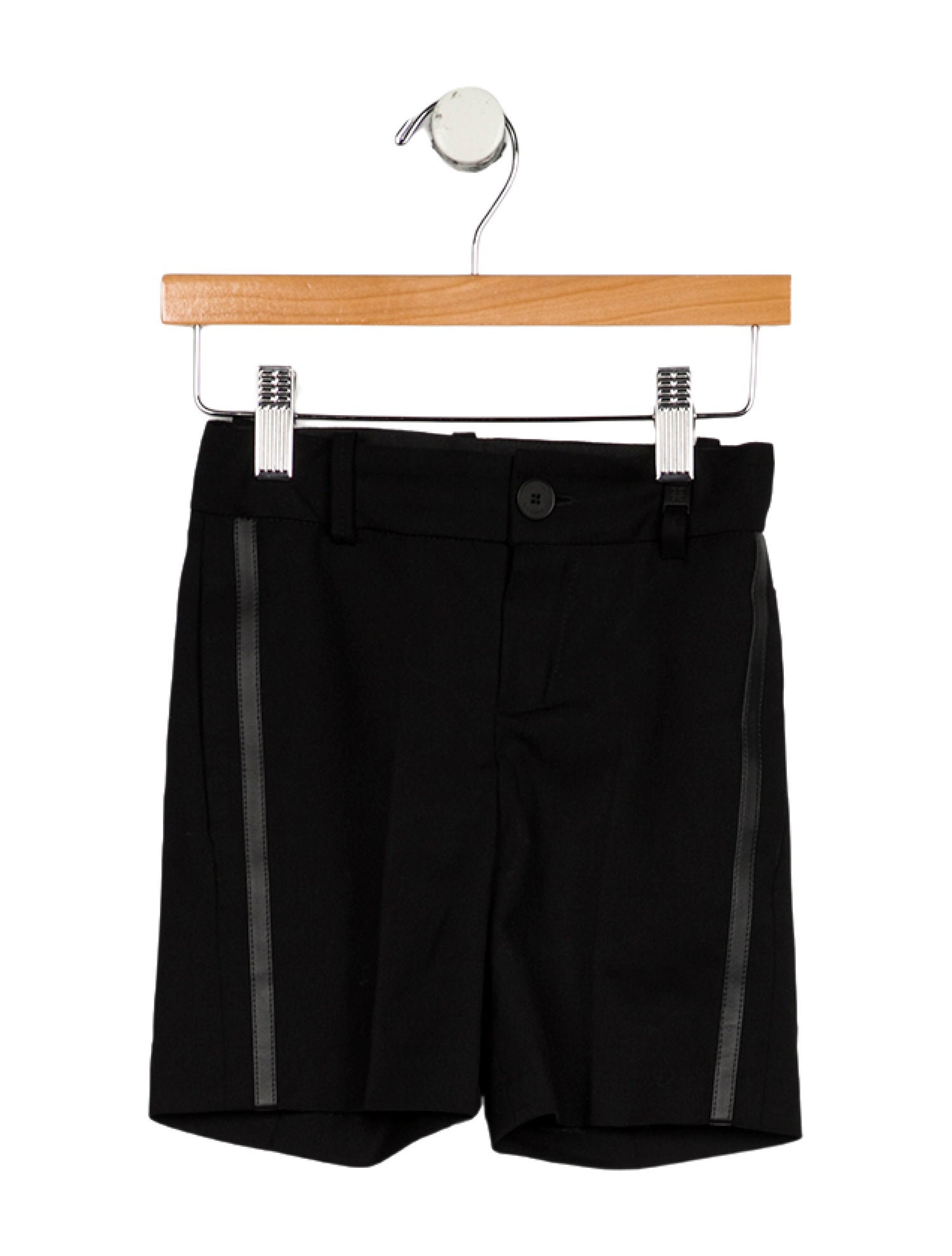 Givenchy Toddler Boys Faux Leather Trim Embellished Shorts