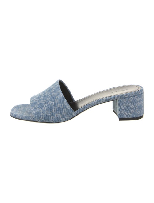 Givenchy Denim Animal Print Slides