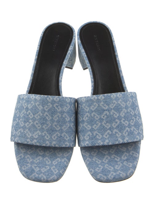 Givenchy Denim Animal Print Slides