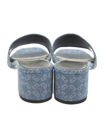 Givenchy Denim Animal Print Slides