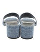 Givenchy Denim Animal Print Slides