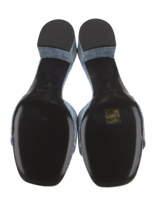 Givenchy Denim Animal Print Slides