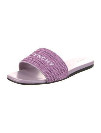 Givenchy Raffia Printed Slides