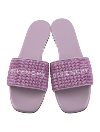 Givenchy Raffia Printed Slides