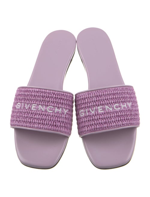 Givenchy Raffia Printed Slides