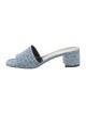 Givenchy Denim Animal Print Slides