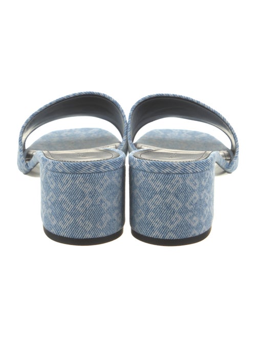Givenchy Denim Animal Print Slides