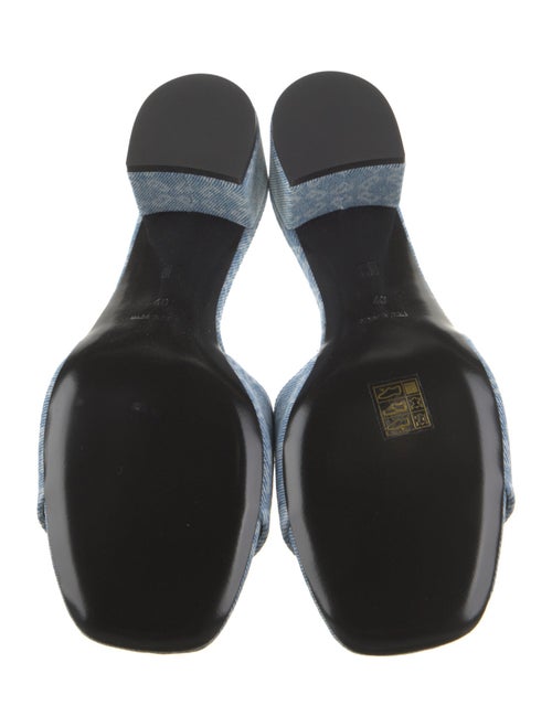 Givenchy Denim Animal Print Slides