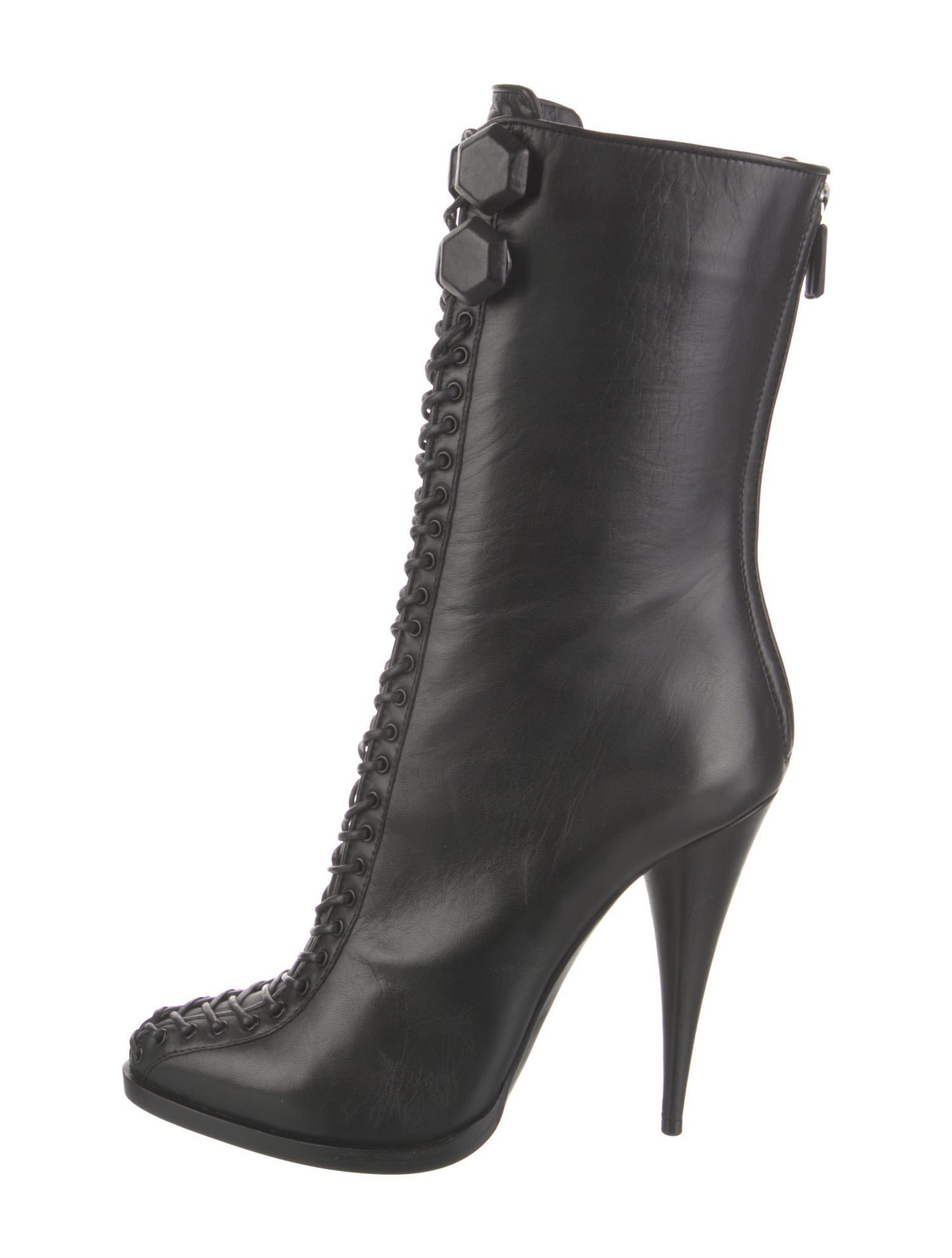 Givenchy Leather Lace-Up Boots
