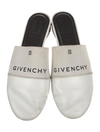 Givenchy Leather Graphic Print Mules