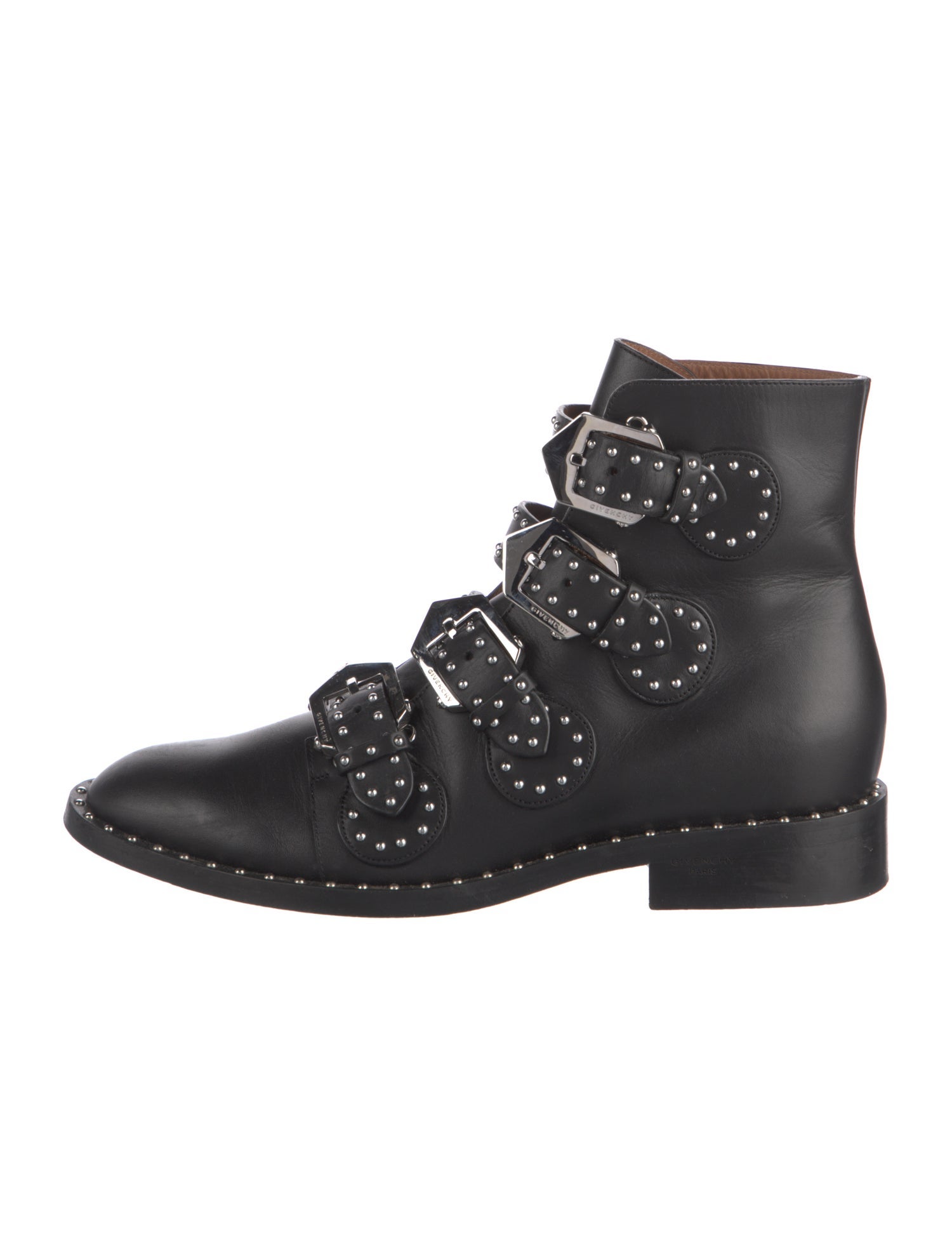 Givenchy Leather Studded Accents Combat Boots