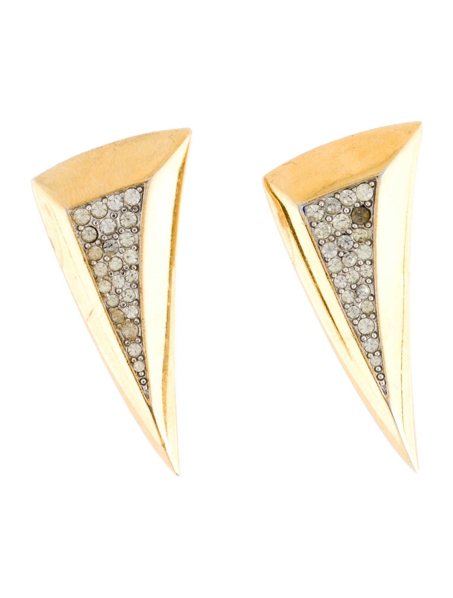 Givenchy Vintage Crystal Clip-On Earrings