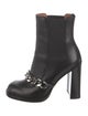 Givenchy Leather Chain-Link Accents Chelsea Boots