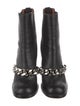 Givenchy Leather Chain-Link Accents Chelsea Boots