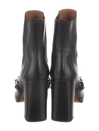 Givenchy Leather Chain-Link Accents Chelsea Boots