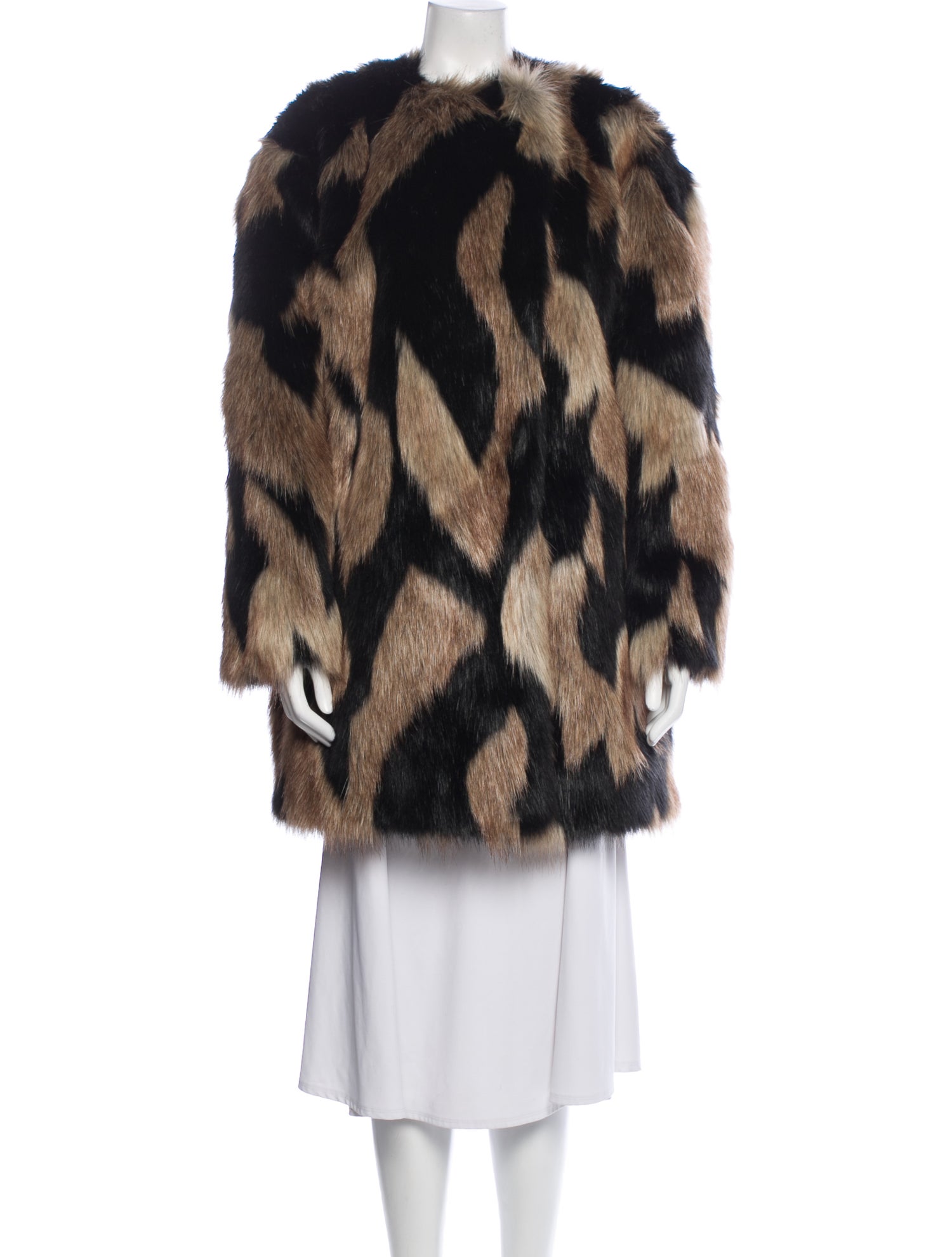 Givenchy Animal Print Faux Fur Coat
