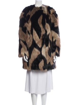 Givenchy Animal Print Faux Fur Coat