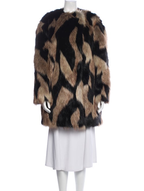 Givenchy Animal Print Faux Fur Coat