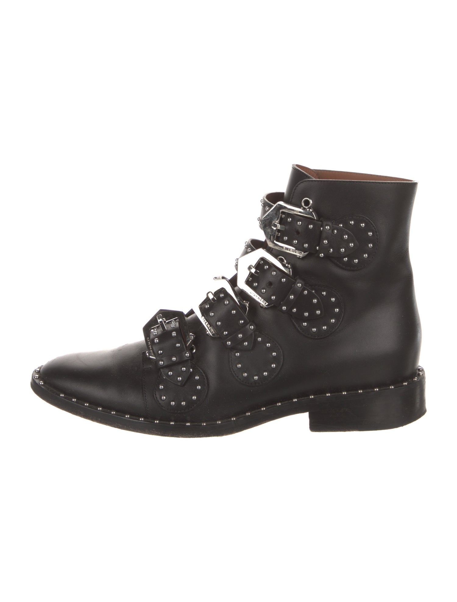 Givenchy Leather Studded Accents Combat Boots