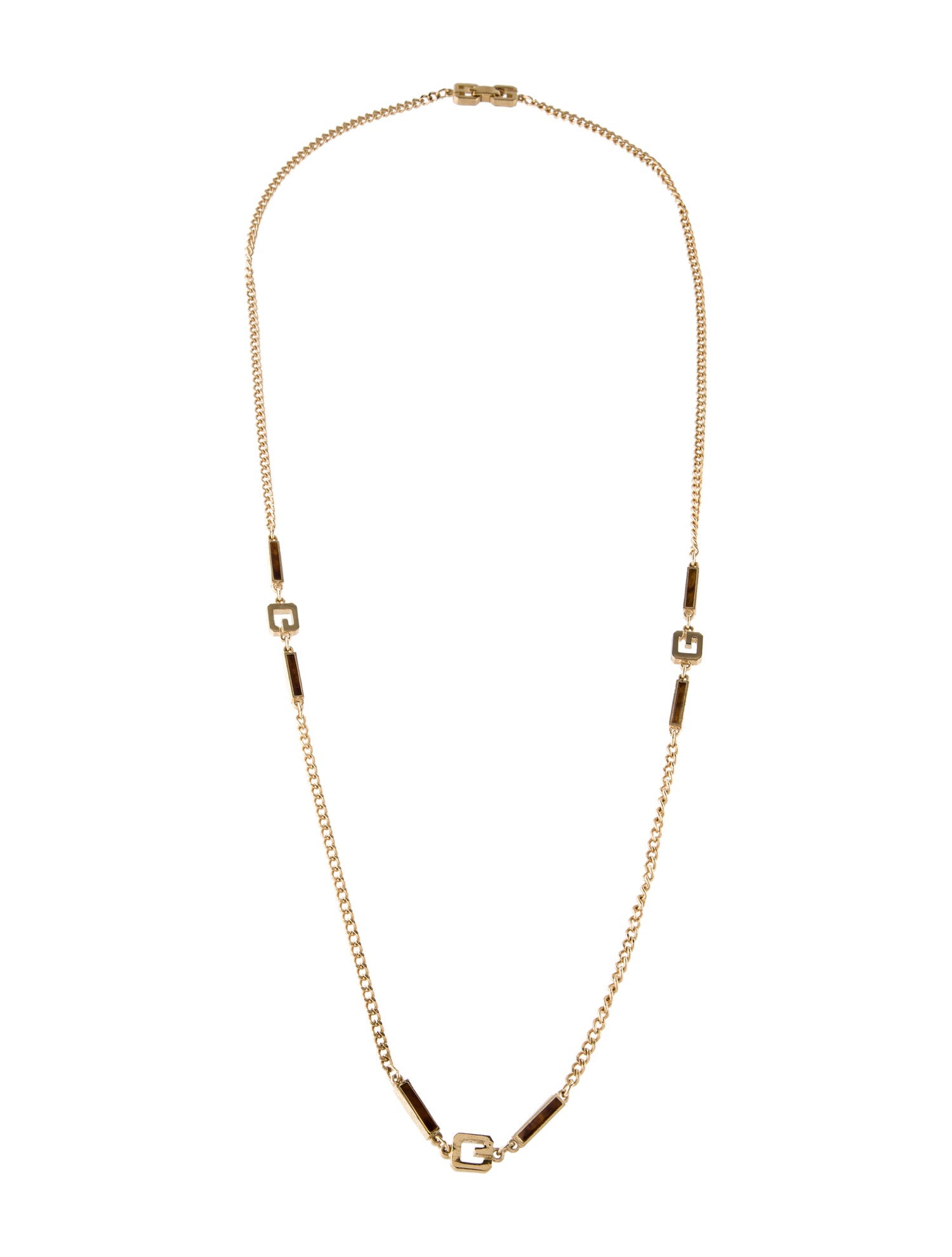 Givenchy Vintage Enamel Station Necklace