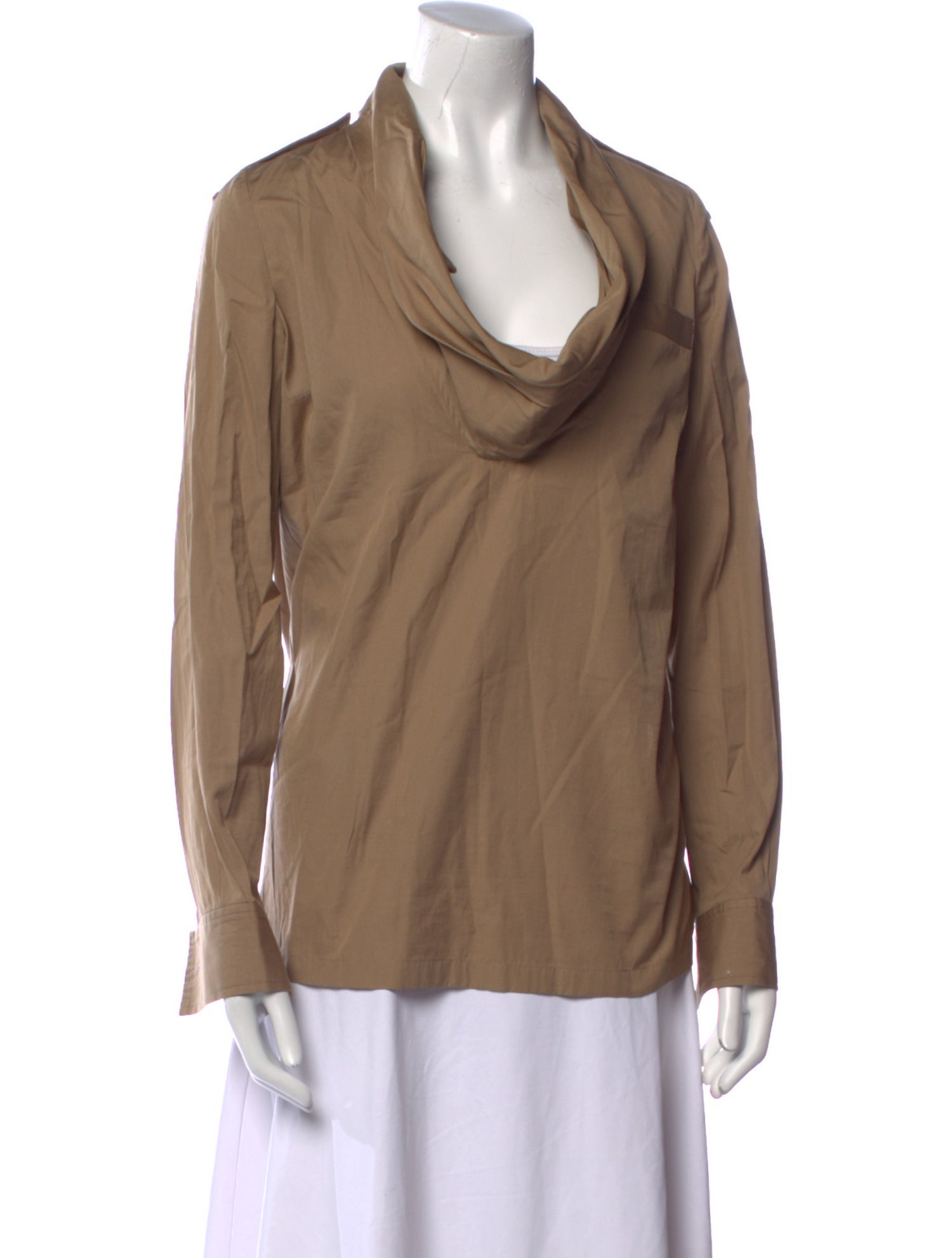 Givenchy Cowl Neck Long Sleeve Blouse