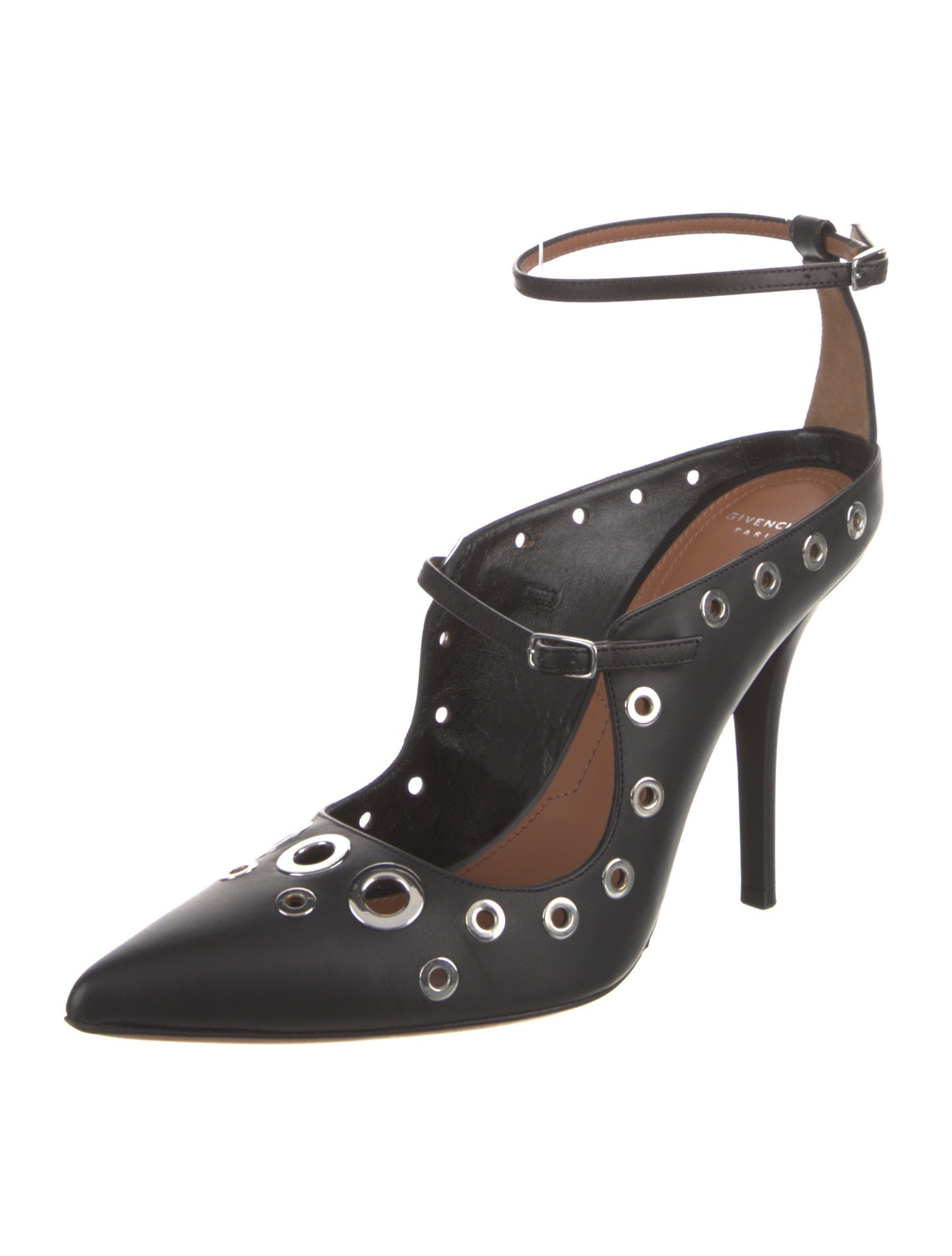 Givenchy Leather Colorblock Pattern Slingback Pumps