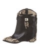 Givenchy Leather Animal Print Western Boots