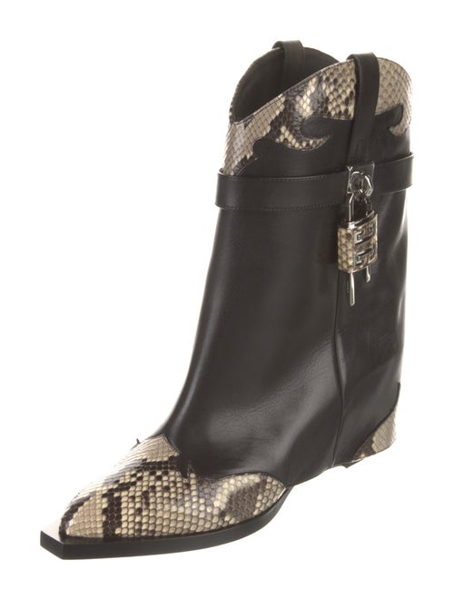 Givenchy Leather Animal Print Western Boots