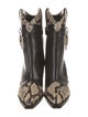 Givenchy Leather Animal Print Western Boots