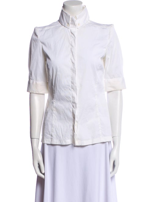 Givenchy Short Sleeve Button-Up Top