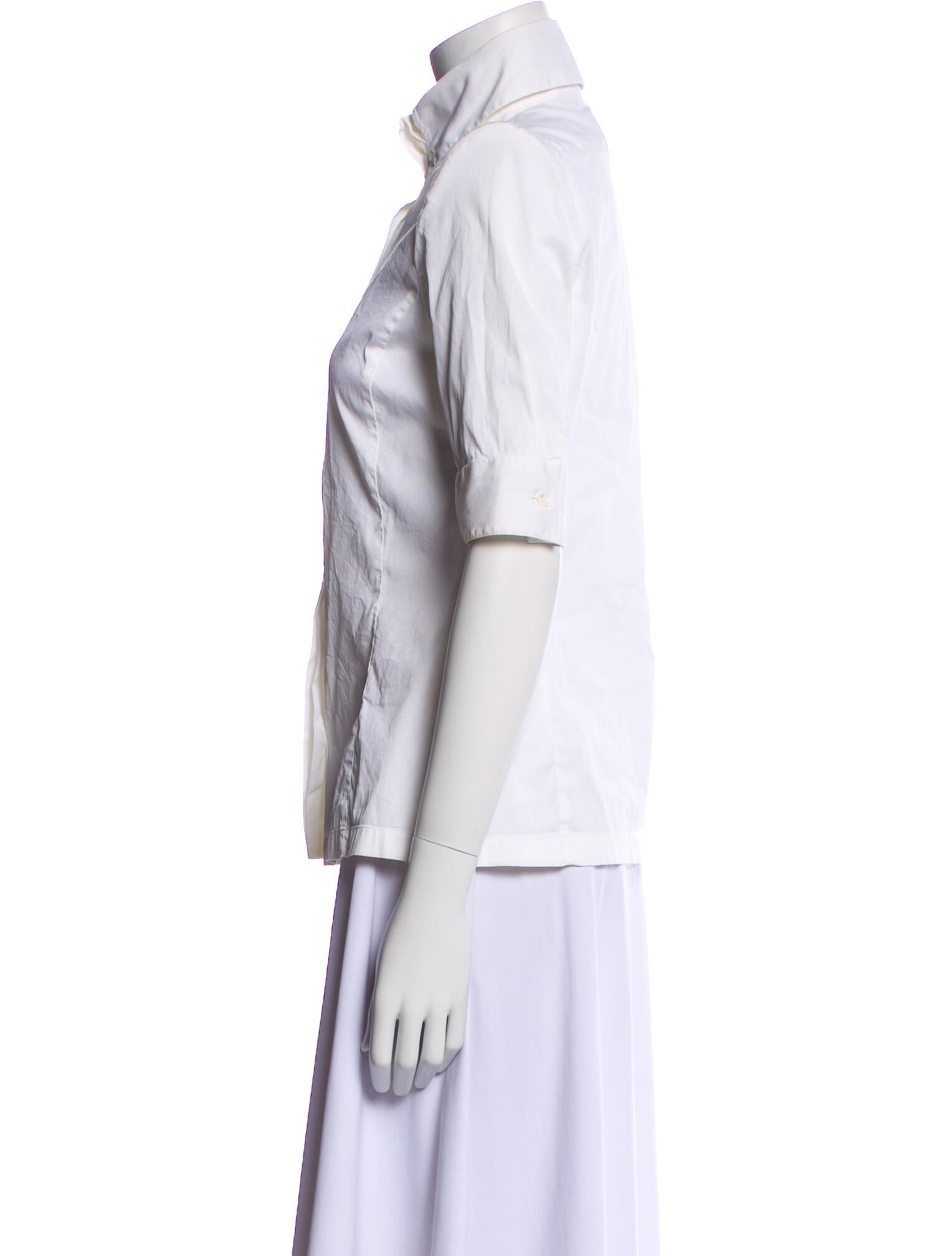 Givenchy Short Sleeve Button-Up Top